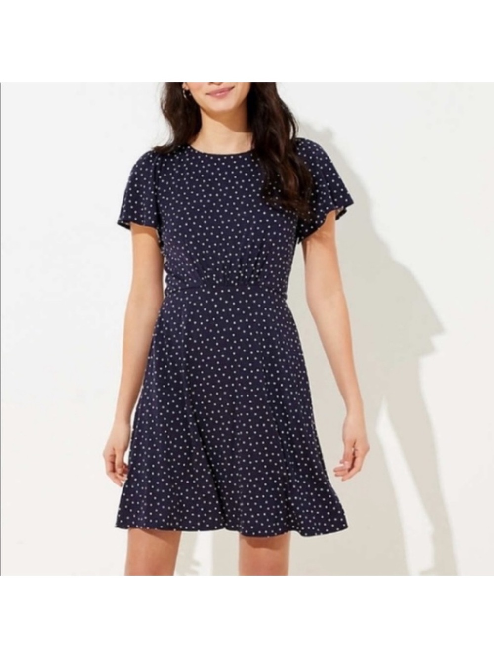 NWT LOFT Petites Polka Dot Mini Dress